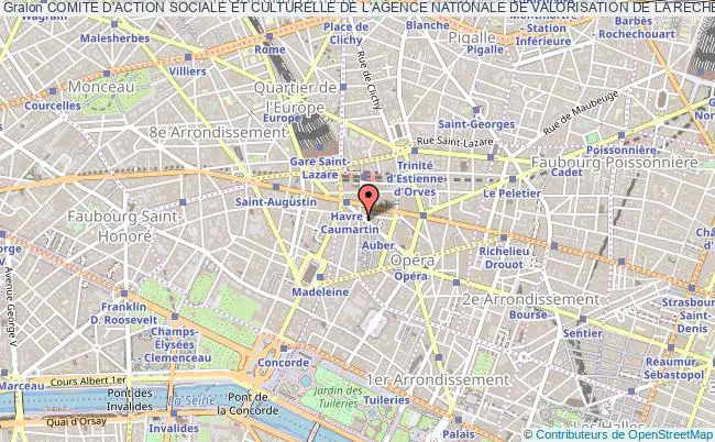 plan association Comite D'action Sociale Et Culturelle De L'agence Nationale De Valorisation De La Recherche Paris