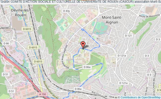 plan association Comite D'action Sociale Et Culturelle De L'universite De Rouen (cascur) Mont-Saint-Aignan