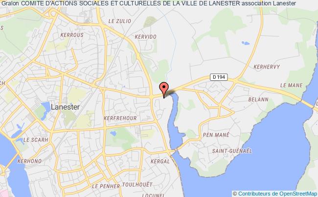 plan association Comite D'actions Sociales Et Culturelles De La Ville De Lanester Lanester