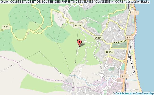 plan association Comite D'aide Et De Soutien Des Parents Des Jeunes "clandestini Corsi" Bastia