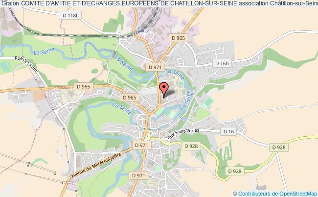 plan association Comite D'amitie Et D'echanges Europeens De Chatillon-sur-seine Châtillon-sur-Seine
