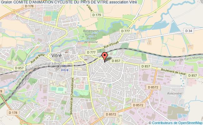 plan association Comite D'animation Cycliste Du Pays De Vitre Vitré