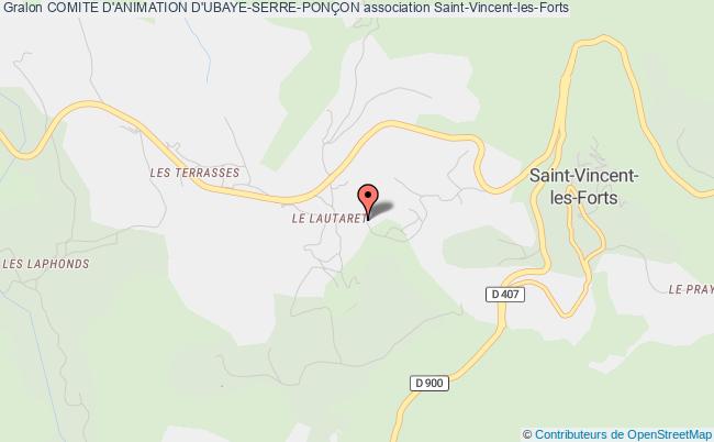 plan association Comite D'animation D'ubaye-serre-ponÇon Saint-Vincent-les-Forts