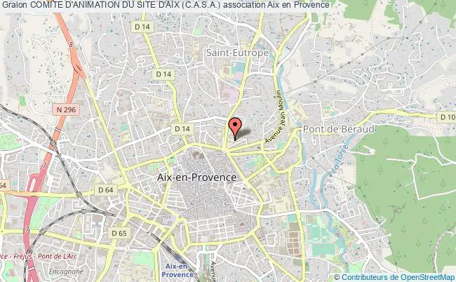 plan association Comite D'animation Du Site D'aix (c.a.s.a.) Aix-en-Provence