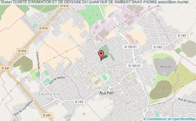 plan association Comite D'animation Et De Defense Du Quartier De Rimbert Saint-pierre Auchel