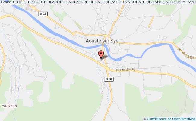 plan association Comite D'aouste-blacons-la Clastre De La Federation Nationale Des Anciens Combattants D'algerie Aouste-sur-Sye