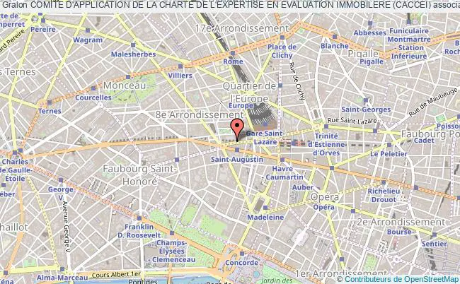 plan association Comite D'application De La Charte De L'expertise En Evaluation Immobilere (caccei) Paris
