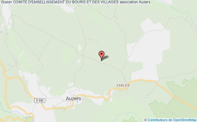 plan association Comite D'embellissement Du Bourg Et Des Villages Auzers