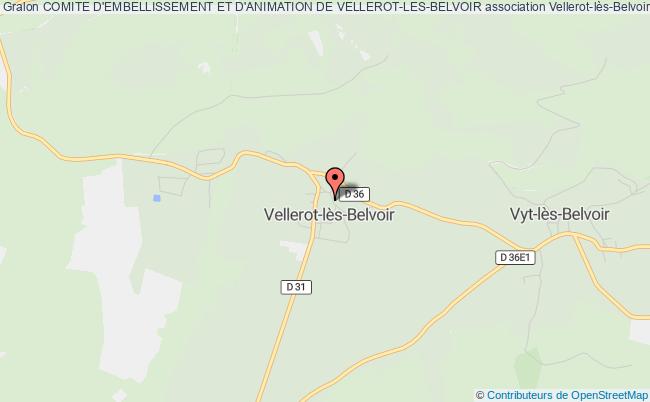 plan association Comite D'embellissement Et D'animation De Vellerot-les-belvoir Vellerot-lès-Belvoir