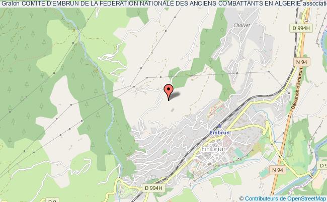 plan association Comite D'embrun De La Federation Nationale Des Anciens Combattants En Algerie Embrun