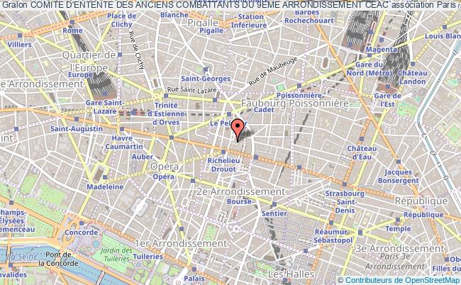plan association Comite D'entente Des Anciens Combattants Du 9eme Arrondissement Ceac Paris