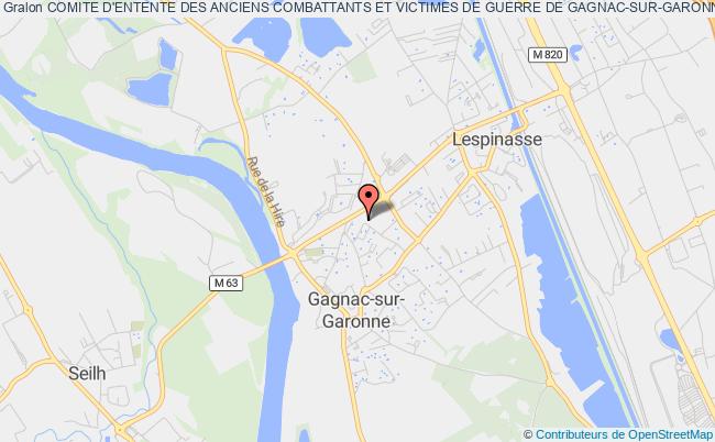 plan association Comite D'entente Des Anciens Combattants Et Victimes De Guerre De Gagnac-sur-garonne Gagnac-sur-Garonne