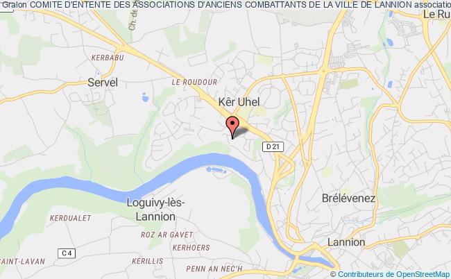 plan association Comite D'entente Des Associations D'anciens Combattants De La Ville De Lannion Lannion
