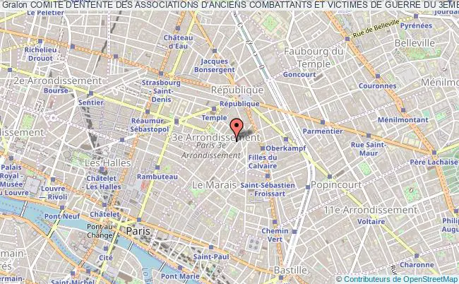plan association Comite D'entente Des Associations D'anciens Combattants Et Victimes De Guerre Du 3eme Arrondissement De Paris Paris