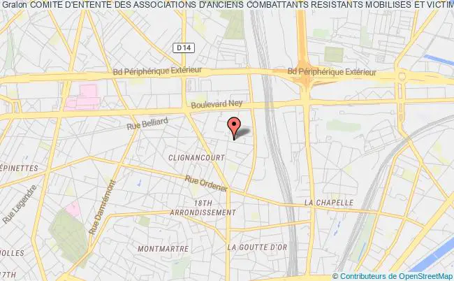 plan association Comite D'entente Des Associations D'anciens Combattants Resistants Mobilises Et Victimes De Guerre De La Ratp Paris