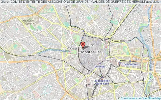 plan association Comite D Entente Des Associations De Grands Invalides De Guerre De L Herault Montpellier