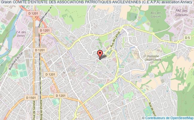 plan association Comite D'entente Des Associations Patriotiques Ancileviennes (c.e.a.p.a) Annecy