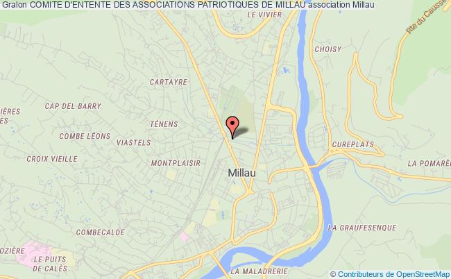 plan association Comite D'entente Des Associations Patriotiques De Millau Millau