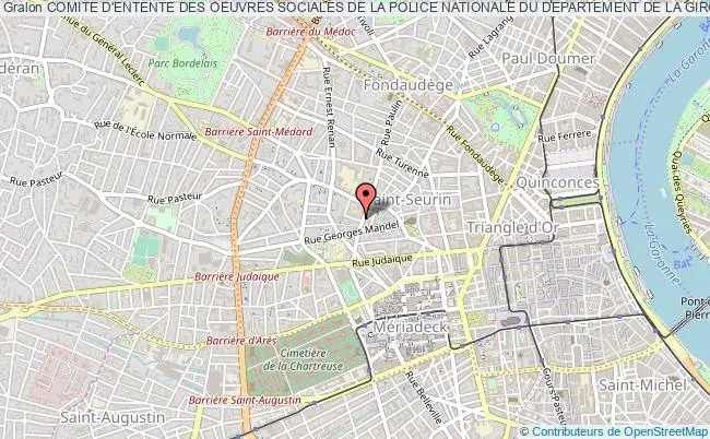 plan association Comite D'entente Des Oeuvres Sociales De La Police Nationale Du Departement De La Gironde Bordeaux