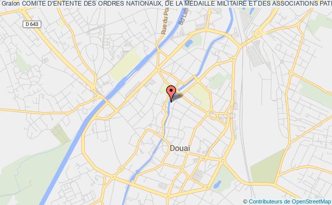 COMITE D'ENTENTE DES ORDRES NATIONAUX, DE LA MÉDAILLE MILITAIRE ET DES ASSOCIATIONS PATRIOTIQUES DE LA VILLE DE DOUAI ET DES ENVIRONS