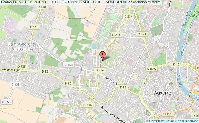 plan association Comite D'entente Des Personnes Agees De L'auxerrois Auxerre