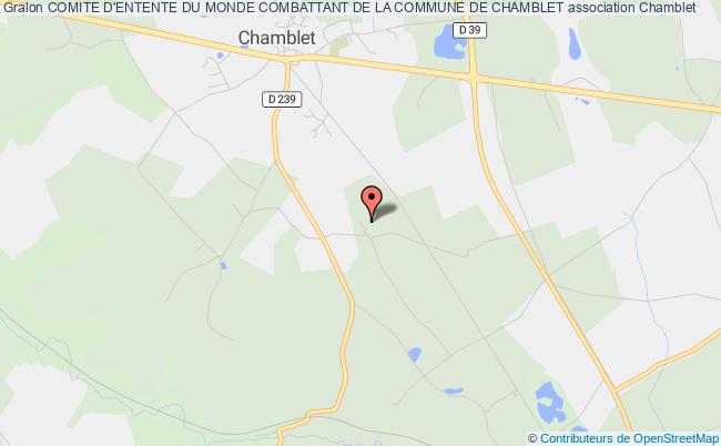 plan association Comite D'entente Du Monde Combattant De La Commune De Chamblet Chamblet