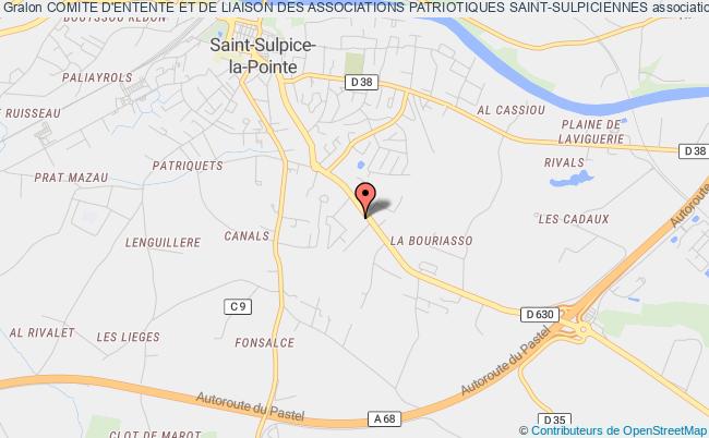 plan association Comite D'entente Et De Liaison Des Associations Patriotiques Saint-sulpiciennes Saint-Sulpice-la-Pointe