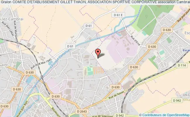 plan association Comite D'etablissement Gillet Thaon, Association Sportive Corporative Cambrai