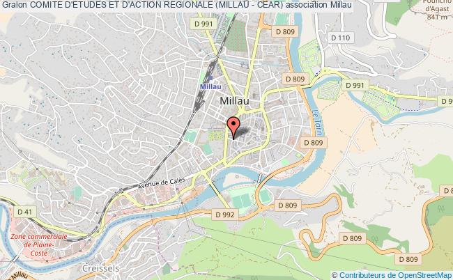 plan association Comite D'etudes Et D'action Regionale (millau - Cear) Millau