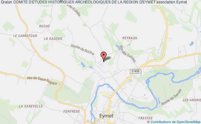 plan association Comite D'etudes Historiques Archeologiques De La Region D'eymet Eymet