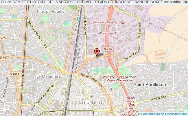 plan association Comite D'histoire De La Securite Sociale Region Bourgogne Franche-comte Dijon