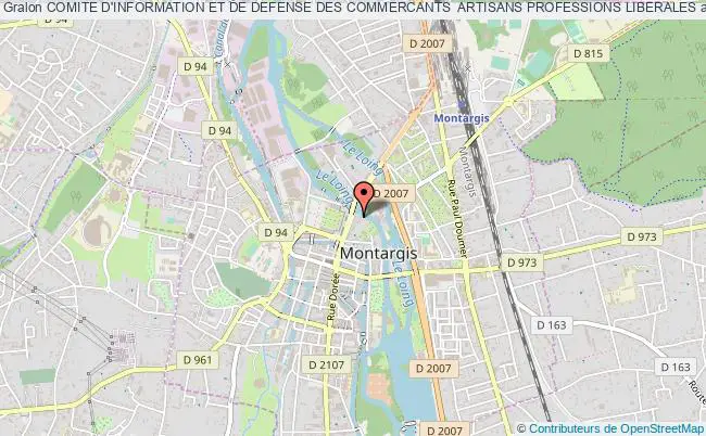 plan association Comite D'information Et De Defense Des Commercants  Artisans Professions Liberales Montargis