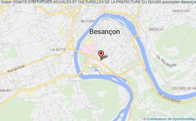 plan association Comite D'initiatives Sociales Et Culturelles De La Prefecture Du Doubs Besançon Cedex