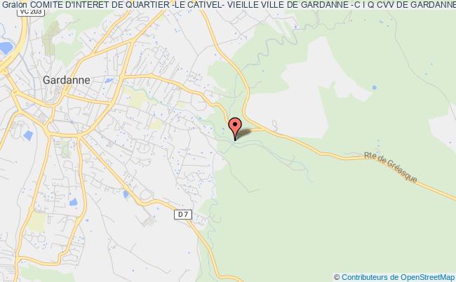 plan association Comite D'interet De Quartier -le Cativel- Vieille Ville De Gardanne -c I Q Cvv De Gardanne Gardanne