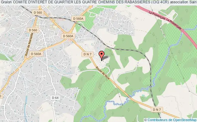 plan association Comite D'interÊt De Quartier Les Quatre Chemins Des Rabassieres (ciq 4cr) Saint-Maximin-la-Sainte-Baume