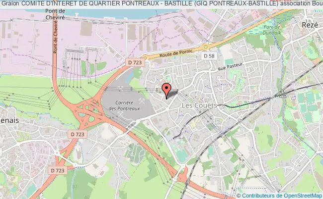 plan association Comite D'interet De Quartier Pontreaux - Bastille (giq Pontreaux-bastille) Bouguenais