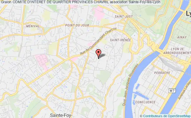 plan association Comite D'interet De Quartier Provinces Chavril Sainte-Foy-lès-Lyon