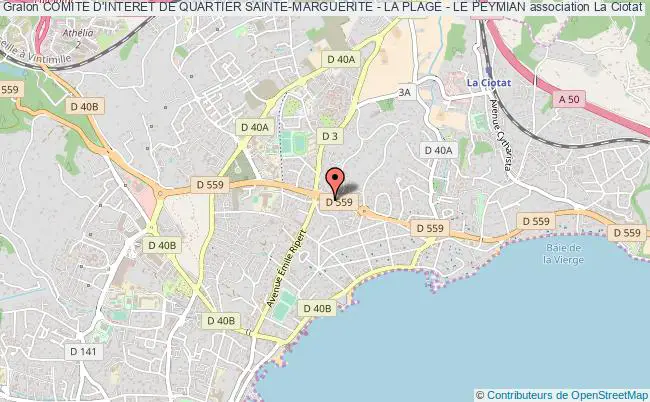 plan association Comite D'interet De Quartier Sainte-marguerite - La Plage - Le Peymian la Ciotat