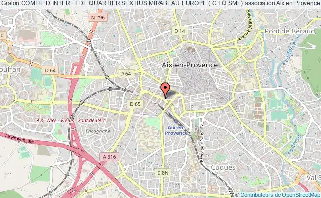 plan association Comite D InterÊt De Quartier Sextius Mirabeau Europe ( C I Q Sme) Aix-en-Provence