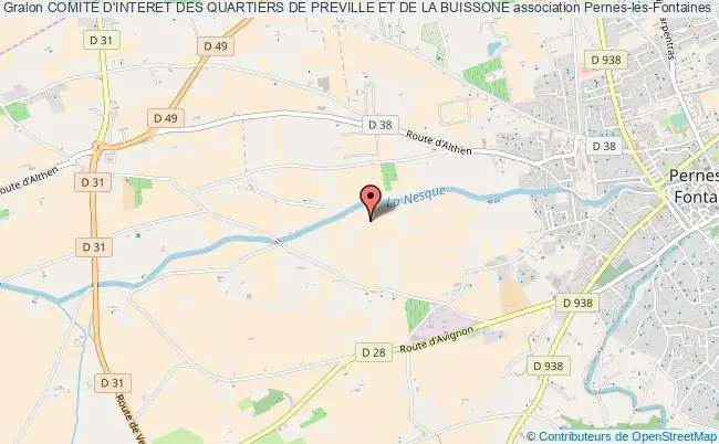 plan association Comite D'interet Des Quartiers De Preville Et De La Buissone Pernes-les-Fontaines