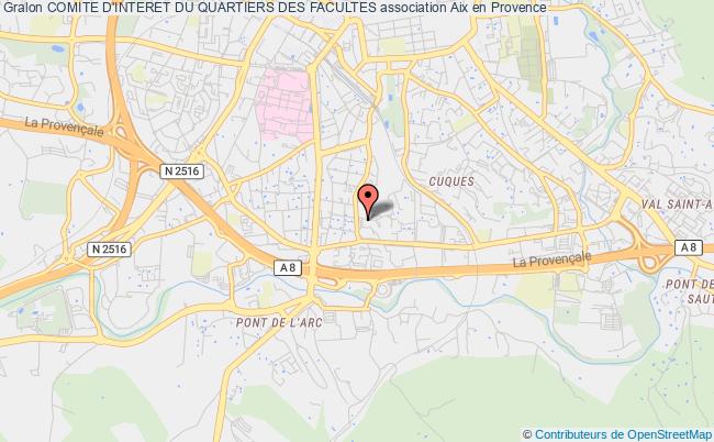 plan association Comite D'interet Du Quartiers Des Facultes Aix-en-Provence