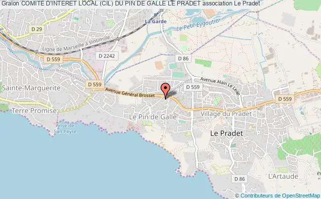 plan association Comite D'interet Local (cil) Du Pin De Galle Le Pradet Le    Pradet