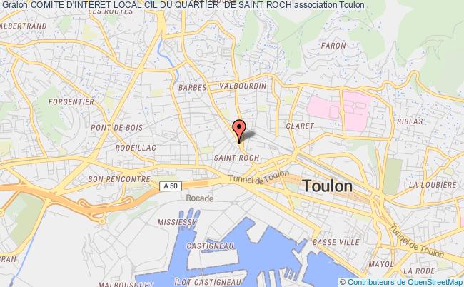 plan association Comite D'interet Local Cil Du Quartier  De Saint Roch Toulon