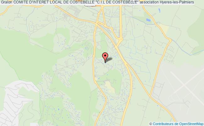 plan association Comite D'interet Local De Costebelle "c.i.l De Costebelle" Hyères