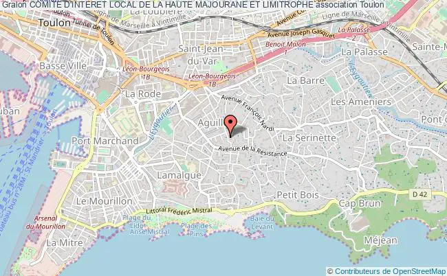 plan association Comite D'interet Local De La Haute Majourane Et Limitrophe Toulon
