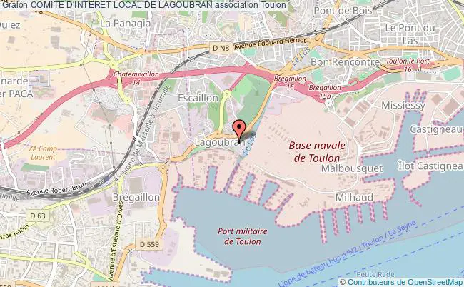 plan association Comite D'interet Local De Lagoubran Toulon
