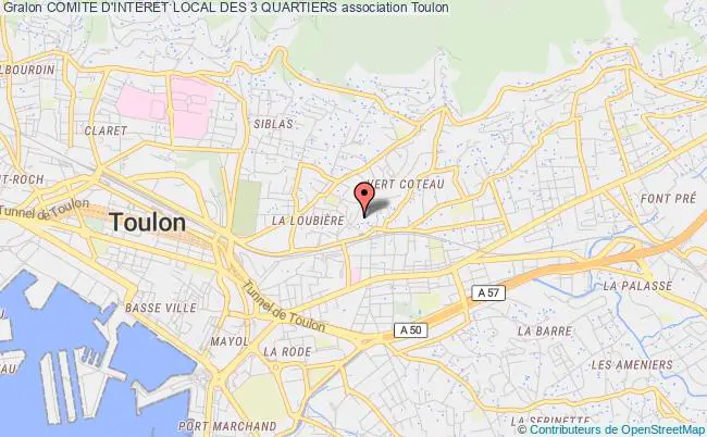 plan association Comite D'interet Local Des 3 Quartiers Toulon