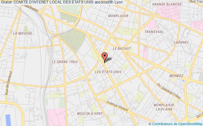 plan association Comite D'interet Local Des Etats Unis Lyon 8e Arrondissement