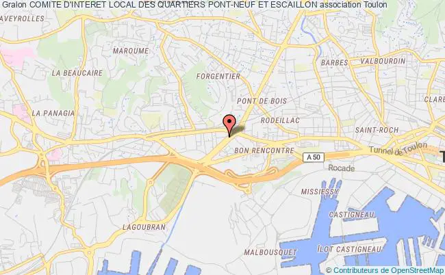 plan association Comite D'interet Local Des Quartiers Pont-neuf Et Escaillon Toulon