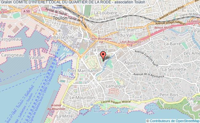 plan association Comite D'interet Local Du Quartier De La Rode - Toulon